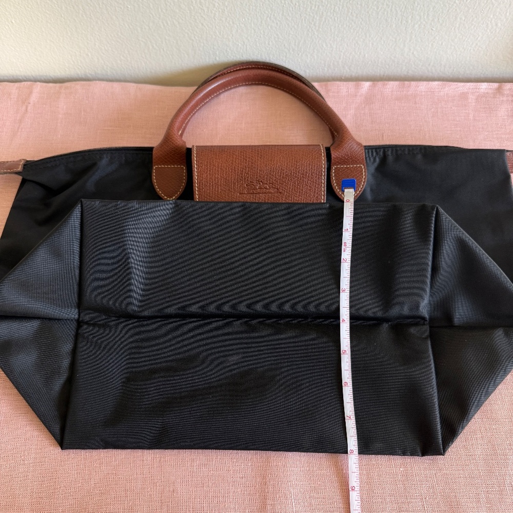 Longchamp Le Pliage Pre-2013 Made in France Original Med Handheld bag, Black - Picture 10 of 12